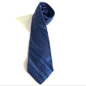 100% Silk Tie FRANGI Made in Italy Navy/Pink/Blue
